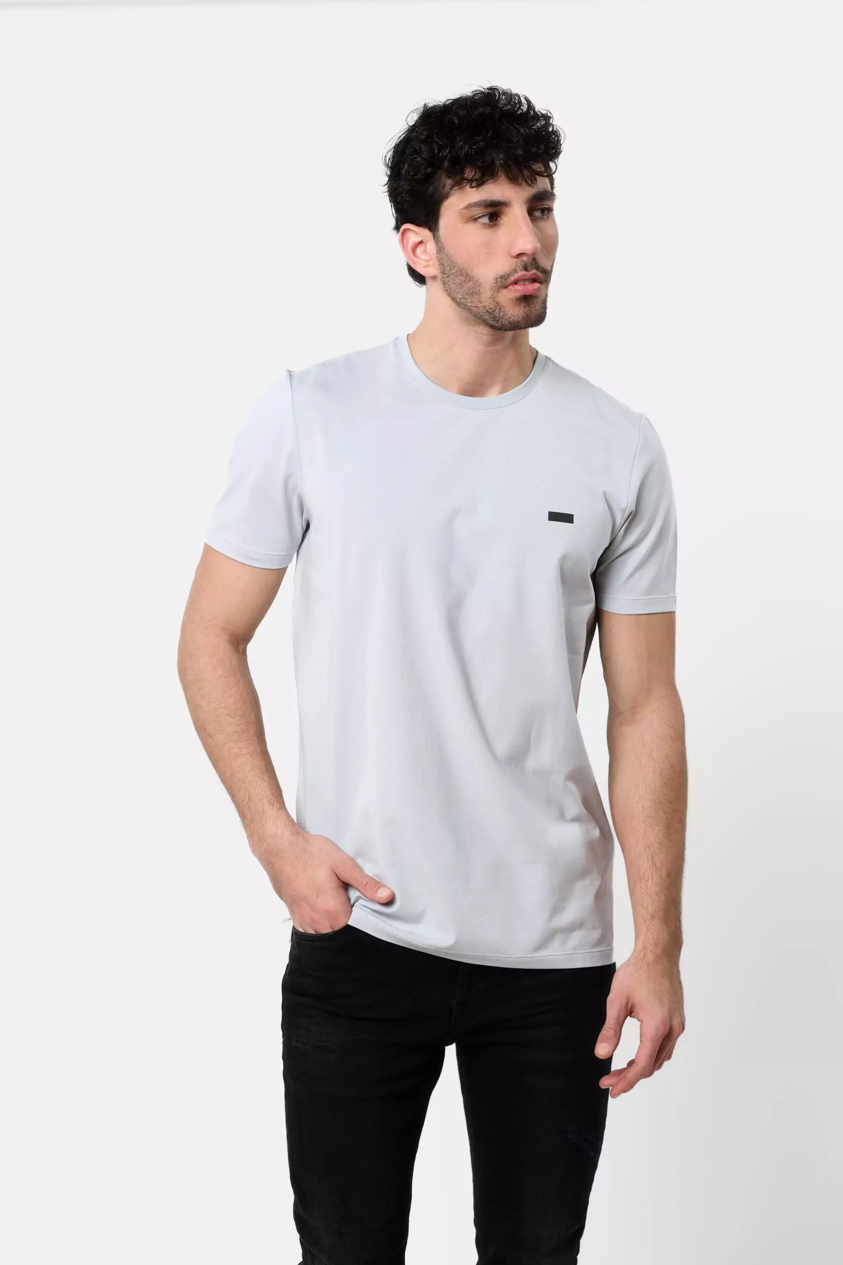טי שירט לגברים בצבע בהיר מקולקציית BOGART –חולצת T SHIRT LYCRA BB