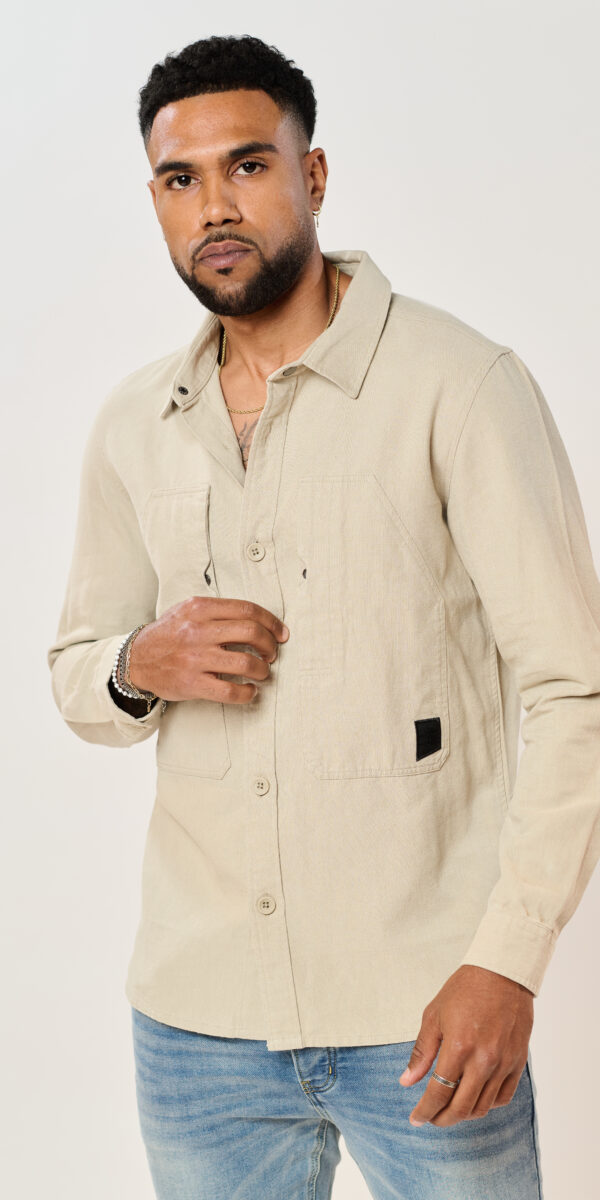 חולצה מכופתרת טנסל OVER SHIRT - BOGART