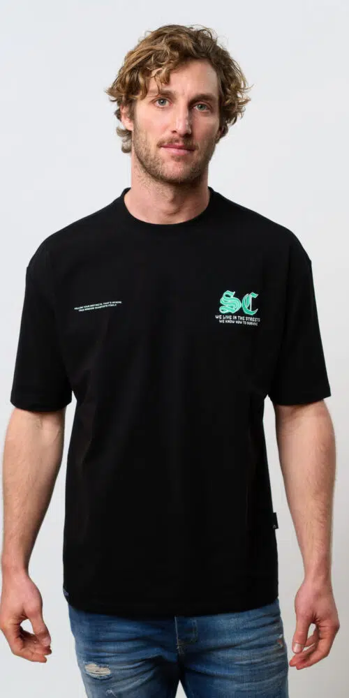 מודפס T SHIRT LYCRA – BLACK, XXL