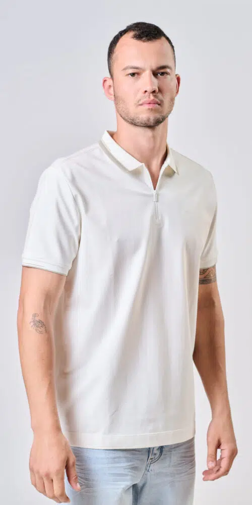 POLO PIQUE – CREAM, XXL