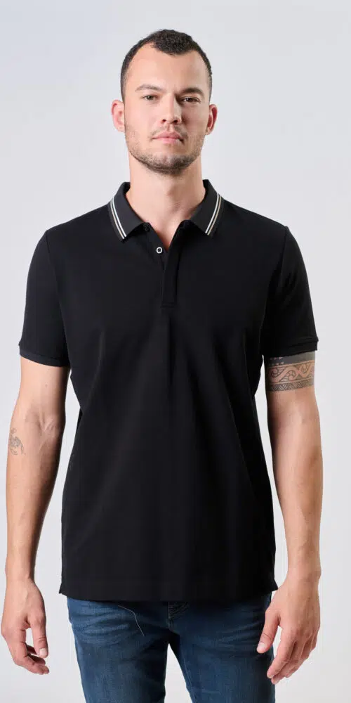 POLO PIQUE – BLACK, 3XL