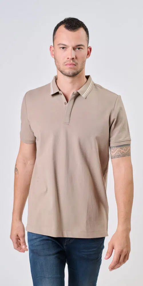 POLO PIQUE – BROWN, XXL