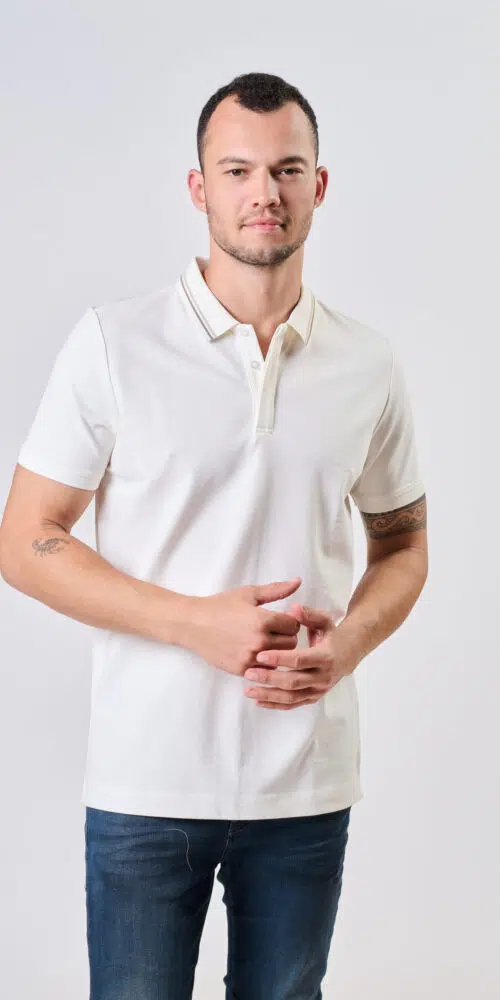 POLO PIQUE – CREAM, XXL