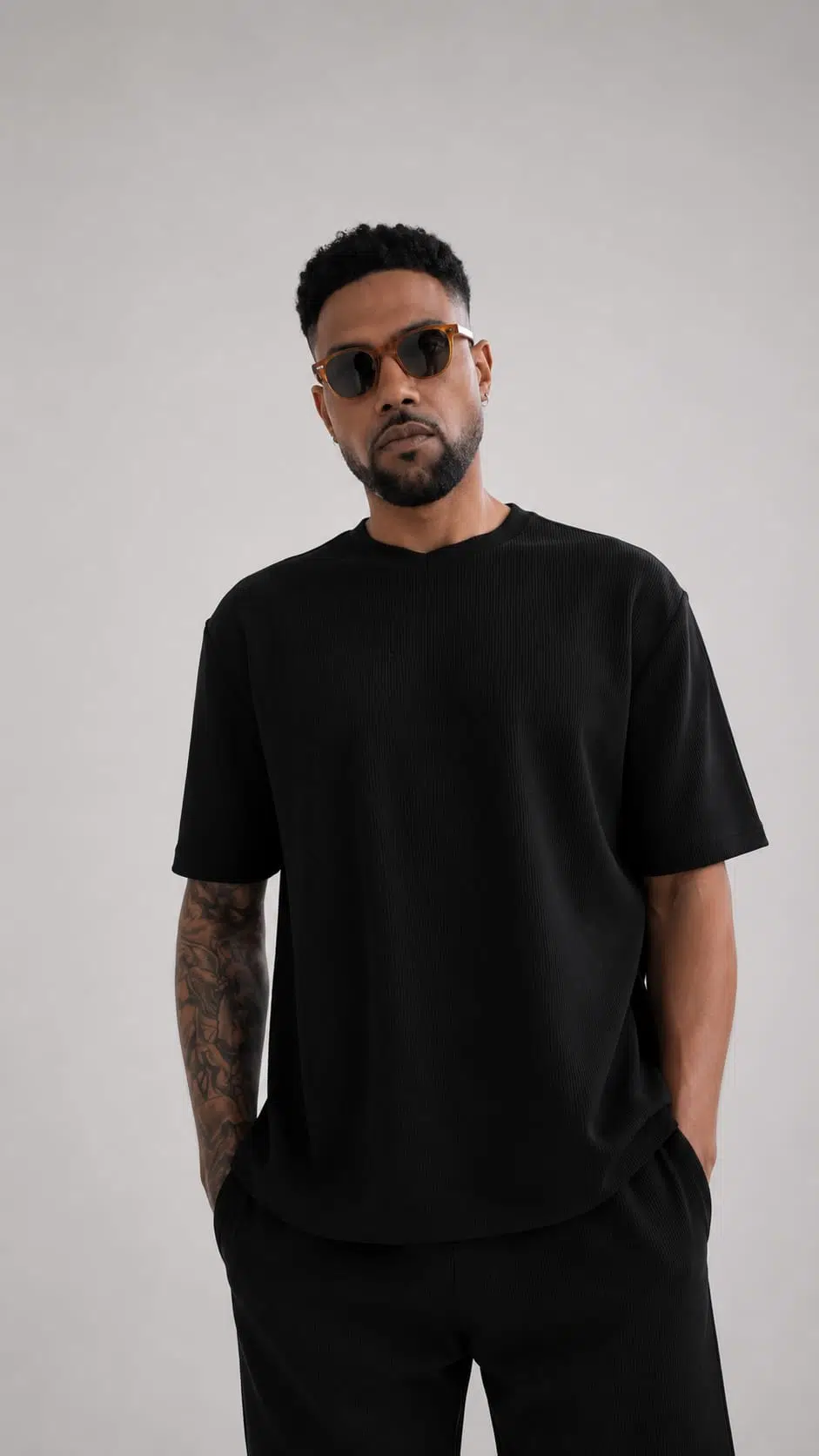 811461+811462 BLACK (3) טי סריג – BLACK, XXL