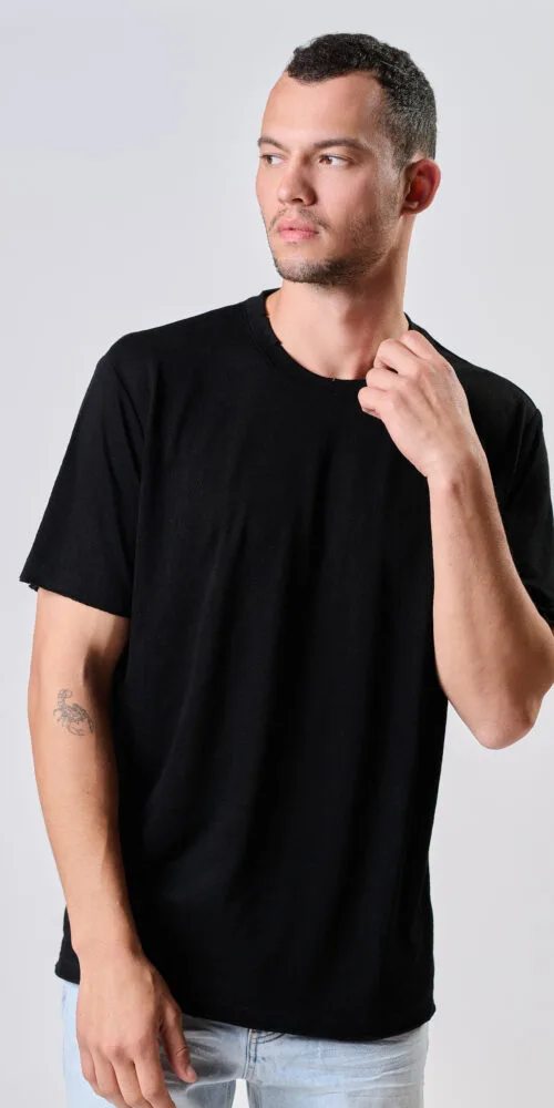 טי סריג  Basic cut – BLACK, L