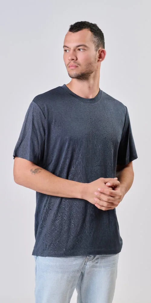 טי סריג  Basic cut – DEEP BLUE, XXL