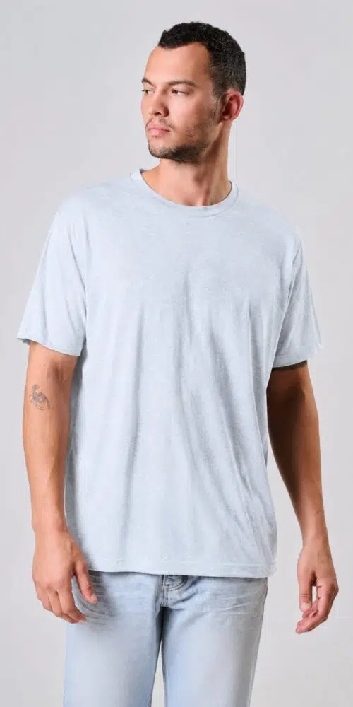 טי סריג  Basic cut – LT.BLUE, L